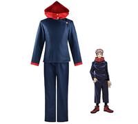JOJO STYLE Cosplay Costume Anime Jujutsu Kaisen Itadori Yuji Cosplay Costume Halloween Carnival Costume Props for Adults Including Clothes + Pants,A,M