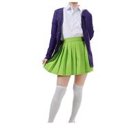 JOJO STYLE Cosplay Costume Halloween Carnival The Quintessential Quintuplets Nakano Nino Anime Uniform Cosplay Costume Props for Adults Including Shirt + Sweater + Skirt + Bow + Socks,White,S