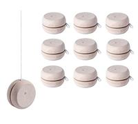 JoJo Yoyo Wooden Natural Wood Sustainable Game for Party Children's Birthday Party Pack Party Bag Wedding Children's Party Pack of 10