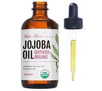 Jojoba Oil, USDA Certified Organic, 100% Pure, Cold Pressed, Unrefined. Revitalizes Hair & Gives Skin a Radiant Youthful Look. Effective Treatment for Face, Lips, Cuticles, Stretch Marks. (4 oz)
