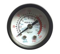 jojobasec 0~180PSI 0-12Bar Utility Air Pressure Gauge Fitting Connection for Air Compressor Water Oil Diameter 4.2cm