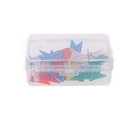 jojobasec 30pcs Flag Marker Shape Map Pins Cork Bulletin Board Push Pins Assorted Office Home