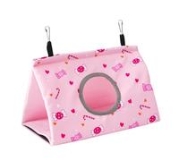 jojobasec Plush Pet Bird House Hanging Nest with Hole Parrot Parakeets Cockatiel Warm Bed Hammock Small Birds Winter Toy Windproof