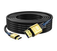 jojobnj 4K HDMI Cable 15m, High Speed HDMI 2.0 Cord 4K@60Hz 18Gbps, Ultra HD,Ethernet Audio Return,Video 4K,1080p,3D,Arc, HDR Compatible with Xbox,PS5/PS4,HDTV,Laptop ect(Gold)