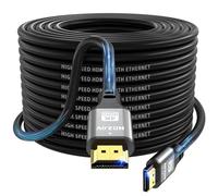 jojobnj 4K HDMI Cable 20m, High Speed HDMI 2.0 Cord 4K@60Hz 18Gbps, Ultra HD,Ethernet Audio Return,1080p,3D,Arc, HDR Compatible with Xbox,PS5/PS4,HDTV,Laptop ect(Silver)