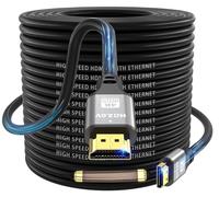 jojobnj 4K HDMI Cable 30m, High Speed HDMI 2.0 Cord 4K@60Hz 18Gbps, Ultra HD,Ethernet Audio Return,1080p,3D,Arc, HDR Compatible with Xbox,PS5/PS4,HDTV,Laptop ect(Silver)