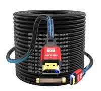 jojobnj 4K HDMI Cable 30m, High Speed HDMI 2.0 Cord 4K@60Hz 18Gbps, Ultra HD,Ethernet Audio Return,Video 4K,1080p,3D,Arc, HDR Compatible with Xbox,PS5/PS4,HDTV,Laptop ect(Red)