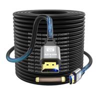 jojobnj HDMI Cable 100ft, 4K@60Hz, 18Gbps High Speed HDMI 2.0 Cord, Ultra HD,Ethernet Audio Return,Video 4K,1080p,3D,Arc, HDR Compatible with Xbox,PS5/PS4,HDTV,Laptop ect(Silver)