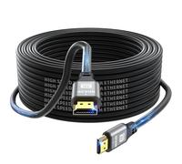 jojobnj HDMI Cable 35ft, 4K@60Hz, 18Gbps High Speed HDMI 2.0 Cord, Ultra HD,Ethernet Audio Return,Video 4K,1080p,3D,Arc, HDR Compatible with Xbox,PS5/PS4,HDTV,Laptop ect(Silver)