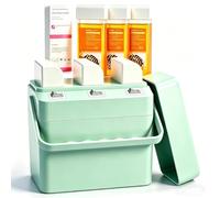 JOJOCOSMO 3 IN 1 Roll On Waxing Kit, Fast Heating Wax Warmer Machine with 3 Honey Wax Roller Refill, Wax Roller Heater Kit for Full Body Hair Removal, Ideal for Home & Salon