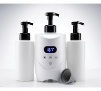 JOJOCOSMO Massage Oil Warmer, with 2 Lotion Bottle Dispensers,Temperature Adjustable from 86℉ to 149℉, ℉/℃ Switchable Display, Suitable for Salon and Home Massage White, 500 ml