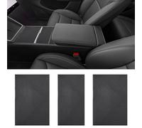 JOJOCY Black Center Console Cover Silicone, Wireless Charging Mat Anti Slip Pad Compatible with Tesla Model Y Juniper & Model 3 Highland Accessories 2025 2026