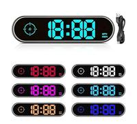 JOJOCY Digital Universal MPH Speedometer for Cars, 7 Color Options, Large Screen Display with Over Speed Alarm & Fatigued Driving Alert, Clock & Compass Function