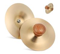 jojofuny 1 Pair Finger Cymbals, Mini Small Hand Cymbals, Small Practice Cymbals, Portable Cymbals, for Opera and Drums Performance Copper Hand Cymbal Dancer Party