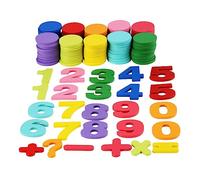jojofuny 1 Set Colorful Wooden Number Counting Educational Math Learning Game for Safe and Fun Cognitive Development Tool for Early Childhood Education