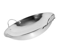 jojofuny 10-inch Stainless Steel Metal Stock Pot Double Handles Small Cooking Pot for and Noodle Cooking Thickened Pan Suitable for Household and Takeaway Use Random Style