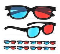 jojofuny 10 Pcs 3D Movie Glasses Red-Blue 3D Glasses Flat- 3D Glasses Viewing Glasses Simple Style 3d Glasses for 3D Movies Games, 3D Viewing Glasses, Light Simple Design
