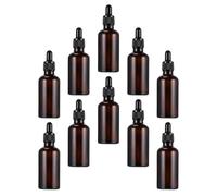 jojofuny 10 Pcs 5Ml Amber Glass Dropper Bottles Refillable Essential Oil Containers Portable Leak-Proof Storage Bottles for Travel and Aromatherapy
