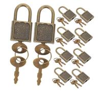 jojofuny 10 Sets Vintage Pirate Locks with Keys Metal Padlocks for Treasure Chest Decorations Halloween Party Accessories Bulk Pack for Group Activities and Themed Games