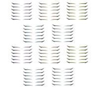 jojofuny 10 Sheets Glitter Eyeliner Stickers for Eyes - Eye Makeup Stickers Stick-on Eyeliner for Stage Performances Party Wedding Makeup