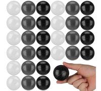 jojofuny 100 Pack Black Grey White Ball Pit Balls Plastic 5.5cm | Monochrome Sensory Playballs with Drawstring Mesh Bag, Soft Play Pool Playpen Fillers for Toddler Paddling Pool Party Decor