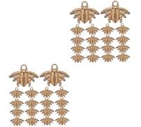 jojofuny 100 pcs Bee Charms for Jewelry Making Premium Metal DIY Pendants with Smooth Edges Craft Charms for Bracelets Necklaces Earrings for Bee Lovers and Handmade Accessories