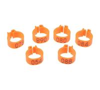 jojofuny 100 Pcs Plastic Pigeon Identification Rings, Easy to Use Orange Pigeon Foot Rings for Separating Breeds, Suitable for Birds and Hens with Sturdy Leg Bands