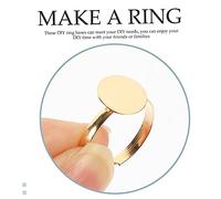 jojofuny 100Pcs Adjustable Ring Blank Bases DIY Jewelry Making Alloy Ring Bezel Blanks Compact Lightweight for Crafting Personal Charm Accessories