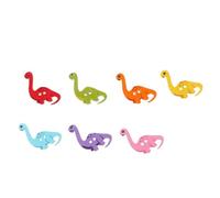 jojofuny 100pcs Cartoon Dinosaur Wooden Buttons Small Sewing Fasteners for DIY Handcrafts Novelty Crafting Accessories Idea