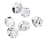 jojofuny 100pcs DIY Easter Eggs Foam Bird Eggs Lightweight for Easter Craft Projects Family Fun Decorative Speckled for Painting and Birdcage Decoration