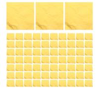jojofuny 100pcs Gold Foil Candy Wrappers: 20x20cm Aluminium Foil Wrapper for Chocolate Sweets - Candy Packaging for Wedding, Home Use