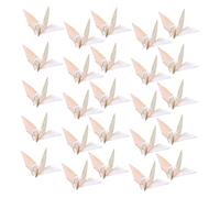 jojofuny 100PCS Handmade Origami Paper Cranes Premade White Paper Birds for Wedding Favors Outdoor Party Decorations Shower Supplies