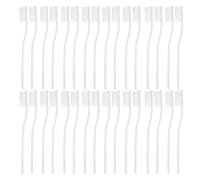 jojofuny 100pcs Hotel Disposable Toothbrush Bulk Individually Wrapped Plastic Toothbrush for Guests Overnight Stay Travel Small Sturdy Handle Soft Bristles Guest Oral Care