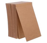 jojofuny 100pcs Kraft Handmade Memo Cards Double-Sided Blank Greeting Postcards Rustic Brown DIY Graffiti Message Cards for Scrapbooking Writing and Crafting