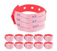 jojofuny 100pcs Medical Identification Bands for Hospitals Comfortable Adjustable Plastic Wristbands Write-Area for Patient Id and Fall Risk Awareness