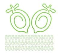 jojofuny 100pcs Metal Lemon Paper Clips Reusable File Clips Wire Bookmarks for School Office Document Organizing Cute Fruit-Shaped Small Sorting Clamps