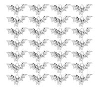jojofuny 100pcs Mini Bat Charms for Crafts Zinc Alloy Vintage Retro Bat Shaped Charms with Smooth Edges Safe Hanging Pendants for New Year Decor