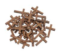 jojofuny 100pcs Mini Wooden Cross Charms for DIY Crafts, Christian Keychain Pendants, Easter and Church Baptism Favors, Small Wood Cross Cutouts and Wedding Decorations