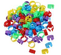 jojofuny 100pcs Mixed Color Pigeon Leg Bands Rings for Birds, Multi-functional Abs Identification Rings with Simple Operation, Lightweight Bird Accessories for Racing Pigeons Random Color