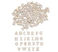 jojofuny 100Pcs Natural Wood Letters for Crafts 15Mm Small Unfinished Alphabet Embellishments DIY Scrapbooking Wooden Letters for Early Education and Creative Projects