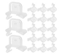 jojofuny 100pcs Plastic Channel Card Holder Clips Shelf Card Buckle Supermarket Advertising Display Grip for Retail Shelf Accessories