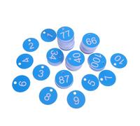 jojofuny 100pcs Plastic Number Tags Round Hole Id Tags for Coat Lockers Plastic Numbered Identification Number Small