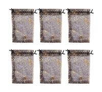 jojofuny 100pcs Reusable Black Organza Drawstring Gift Bags with Halloween Pattern Design, for Party Candy and Jewelry Storage, for Halloween and Wedding Favour Packaging