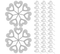 jojofuny 100pcs Silver Heart-shaped Sim Card Pin Ejector Tool for Phone and Sim Card Iron Material Compact and Portable Design Fits Slots with Universal Compatibility for On-the-go Use