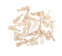 jojofuny 100pcs Unique Violin Button Musical Charm Smallest Violin Keychain Toy Guitar Party Favor Wooden Music Ornament