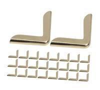 jojofuny 100pcs Vintage Metal Triangle Corner Guards Brass Scrapbooking Edge Covers for Photo Albums Notebooks Journals Page Protectors for Travel and Creative Projects