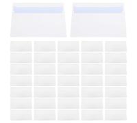 jojofuny 100pcs White Self-Seal Business Envelopes 115x225mm, Peel Mailing Envelopes for Office, Invoice, and Confidential Document Mailing