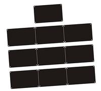 jojofuny 10Pcs Black Aluminum Blank Door Signs with Smooth Name Plates for DIY Printing Office and Home Door Plaques Thick Plates for Custom Crafting