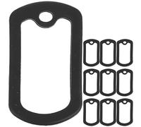 jojofuny 10pcs Black Silicone Dog Id Tag Covers Noise Reduction Protectors Lightweight Replacement Accessories for Dog Tags and Pet I.d Chains Daily Use