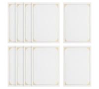 jojofuny 10pcs Blank Diploma Papers Thick Award Certificate Printing Paper with Elegant Foil Border for Academic Graduation and Office Use Ink-Resistant Printable Certificate